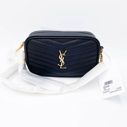 Saint Laurent Monogram Camera Lou Mini Black Leather Cross Body Bag - photo 5