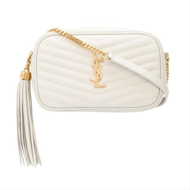 Saint Laurent Monogram Camera Lou Mini Cream White Leather Cross Body Bag - image 1