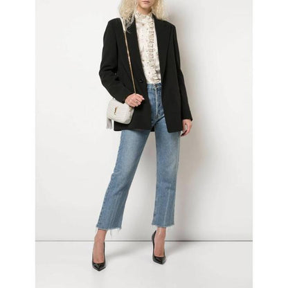 Saint Laurent Monogram Camera Lou Mini Cream White Leather Cross Body Bag - image 2