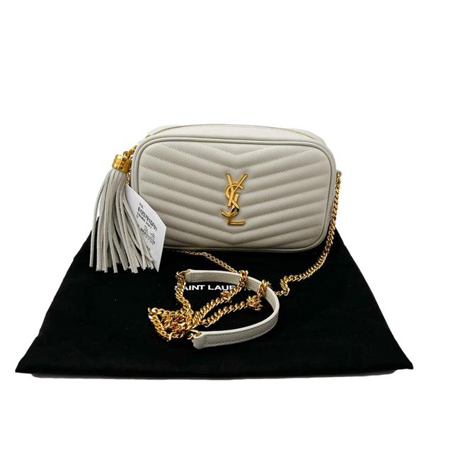 Saint Laurent Monogram Camera Lou Mini Cream White Leather Cross Body Bag - image 3