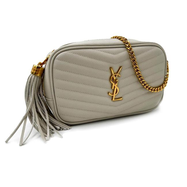 Saint Laurent Monogram Camera Lou Mini Cream White Leather Cross Body Bag - image 5