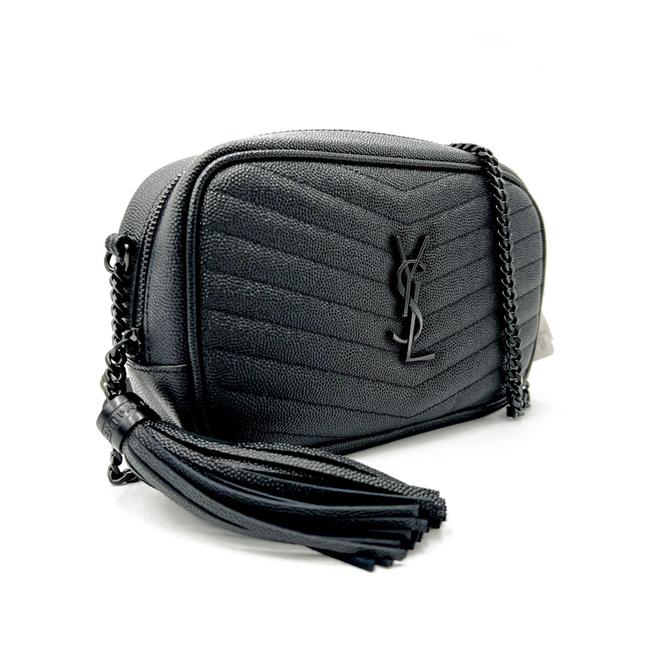 Saint Laurent Monogram Camera Lou Mini Matelasse Black Leather Cross Body Bag - image 5