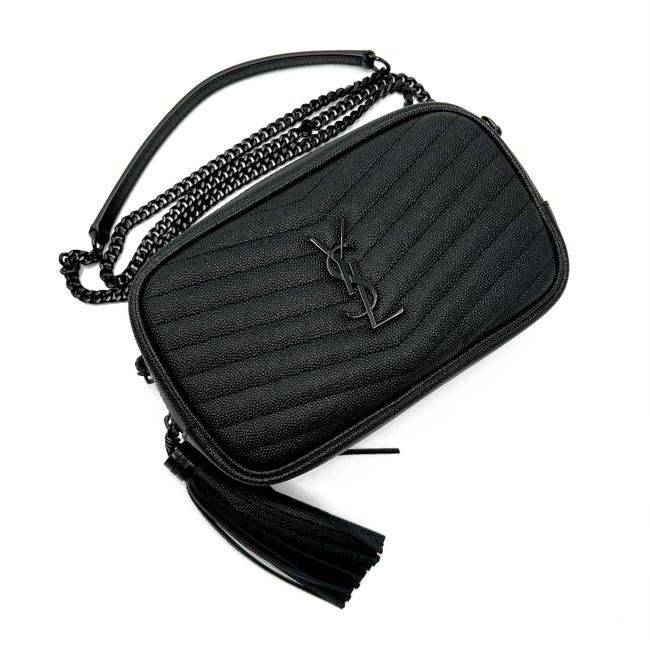 Saint Laurent Monogram Camera Lou Mini Matelasse Black Leather Cross Body Bag - image 9