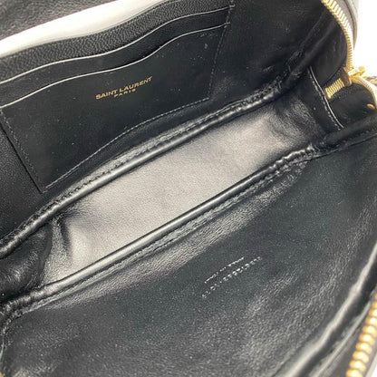 Saint Laurent Monogram Camera Lou Mini Raffia Black Leather Cross Body Bag - photo 10