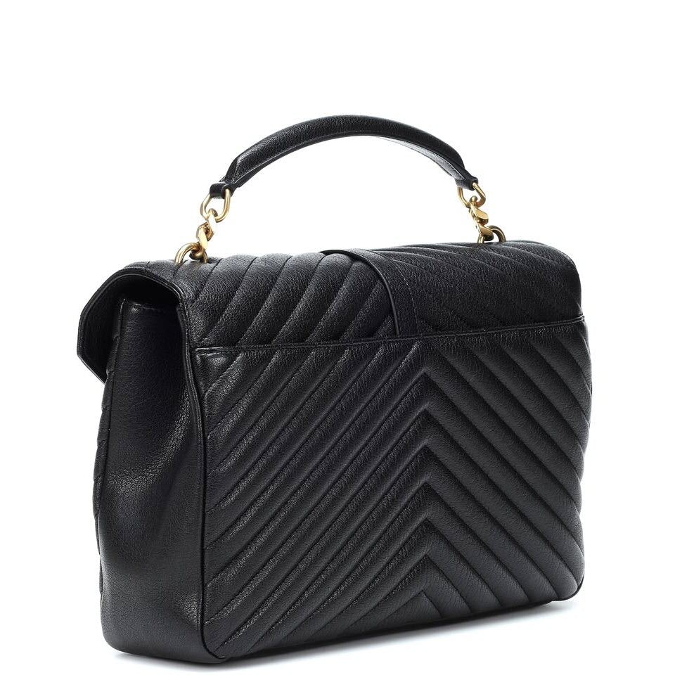 Saint Laurent Monogram Collège Large Black Leather Shoulder Bag - photo 4