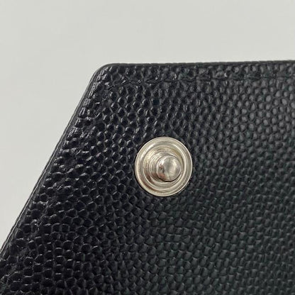 Saint Laurent Monogram Envelope Chain Wallet Grain De Poudre Matelasse Black Leather Cross Body Bag - image 9