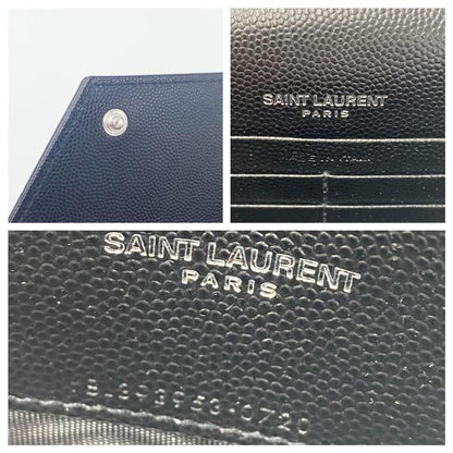 Saint Laurent Chain Wallet Monogram Envelope Grain De Poudre Matelasse Chevron Woc Black Leather Shoulder Bag - image 11