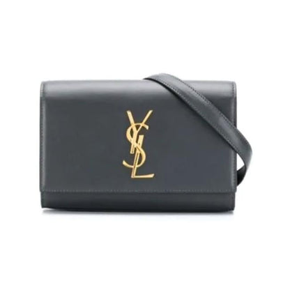 Saint Laurent Monogram Kate Belt In Grey Leather Messenger Bag - photo 1