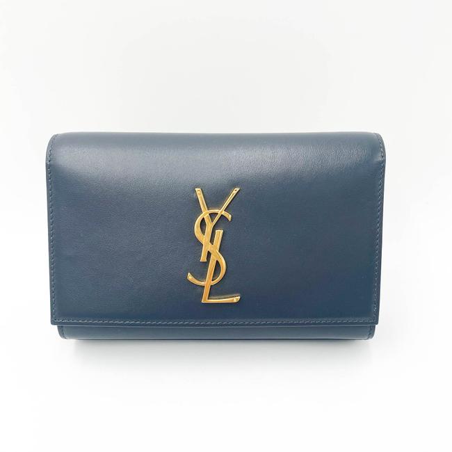 Saint Laurent Monogram Kate Belt In Grey Leather Messenger Bag - photo 4