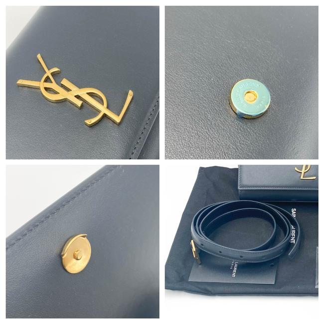Saint Laurent Monogram Kate Belt In Grey Leather Messenger Bag - photo 9