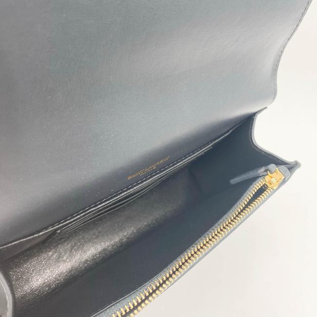 Saint Laurent Monogram Kate Belt In Grey Leather Messenger Bag - photo 10