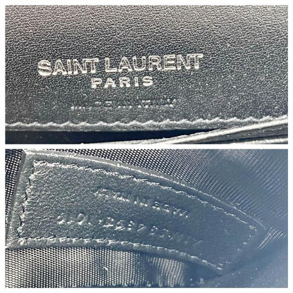 Saint Laurent Monogram Kate Belt Metallic Calfskin Silver Leather Messenger Bag - photo 11