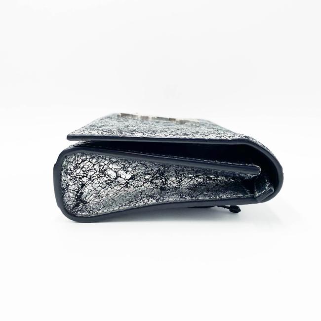 Saint Laurent Monogram Kate Belt Metallic Calfskin Silver Leather Messenger Bag - photo 6