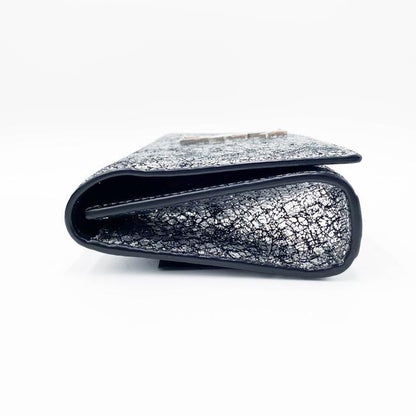 Saint Laurent Monogram Kate Belt Metallic Calfskin Silver Leather Messenger Bag - photo 7