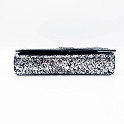 Saint Laurent Monogram Kate Belt Metallic Calfskin Silver Leather Messenger Bag - photo 8