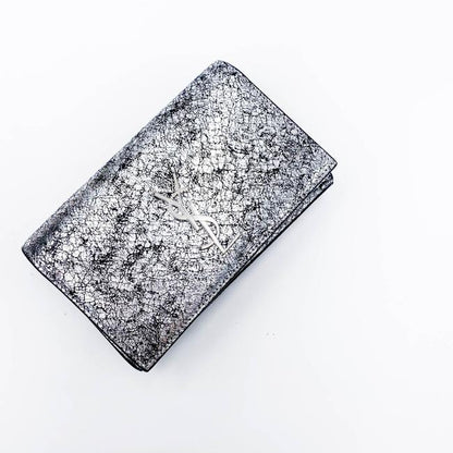 Saint Laurent Monogram Kate Belt Metallic Calfskin Silver Leather Messenger Bag - photo 9