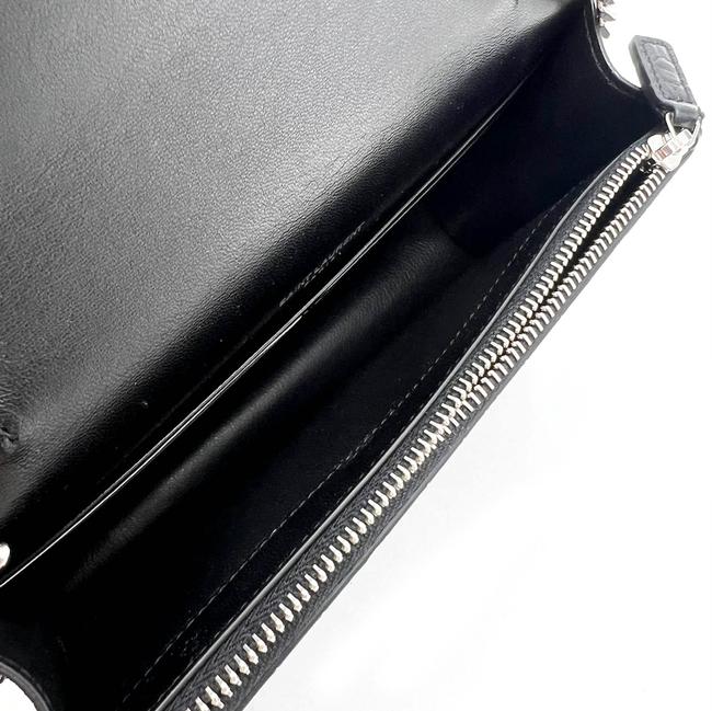 Saint Laurent Monogram Kate Chain Wallet Croc Embossed Monogram Tassel Black Calfskin Leather Shoulder Bag - image 11