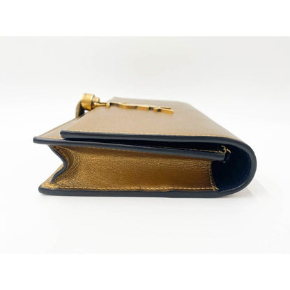 Saint Laurent Monogram Kate Chain Wallet Crossbody Monogram Tassel Gold Leather Shoulder Bag - image 7