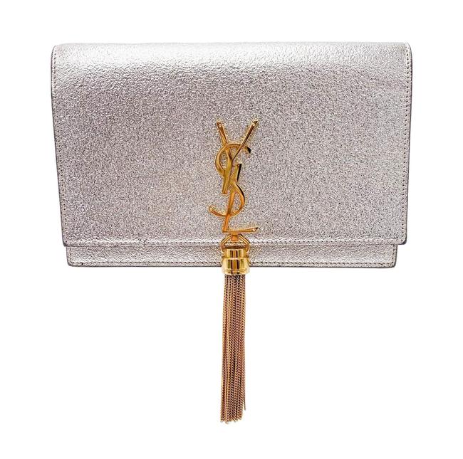 Saint Laurent Monogram Kate Chain Wallet Metallic Calfskin Monogram Tassel Gold Cross Body Bag - image 3