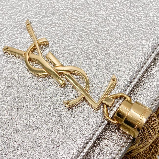 Saint Laurent Monogram Kate Chain Wallet Metallic Calfskin Monogram Tassel Gold Cross Body Bag - image 10