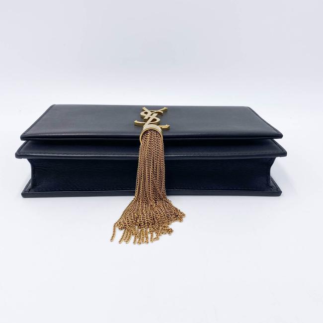 Saint Laurent Monogram Kate Chain Wallet Smooth Calfskin Classic Tassel Black Leather Cross Body Bag - image 7