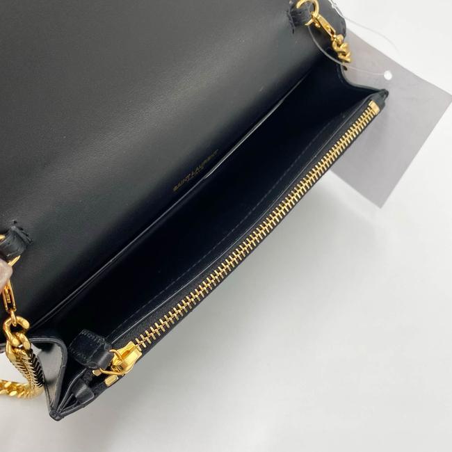Saint Laurent Monogram Kate Chain Wallet Smooth Calfskin Classic Tassel Black Leather Cross Body Bag - image 9