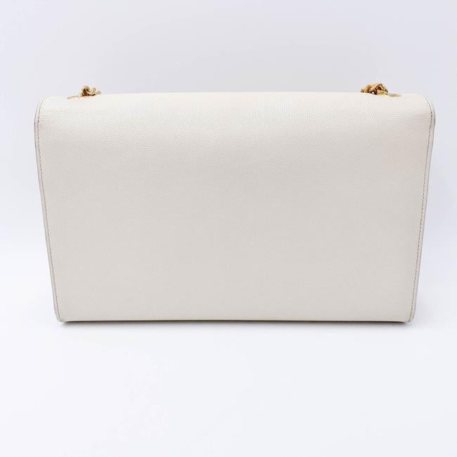 Saint Laurent Monogram Kate Crossbody Medium Chain Detail White Leather Shoulder Bag - photo 4