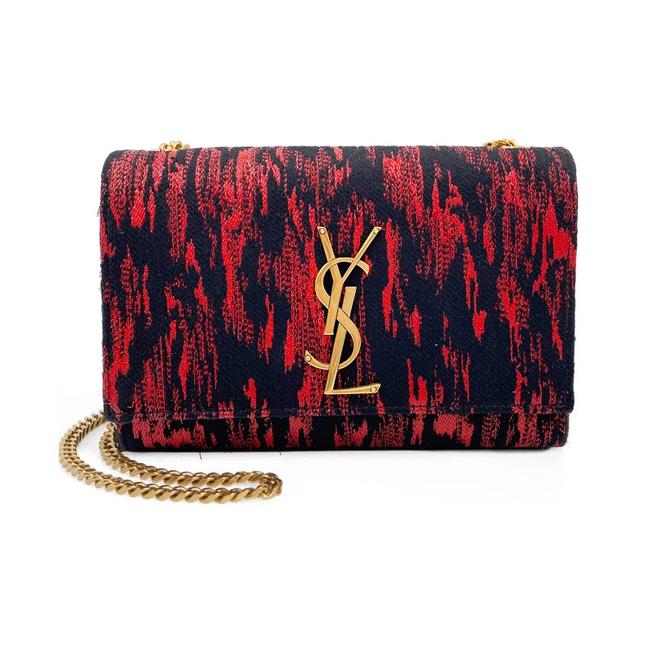 Saint Laurent Monogram Kate Crossbody Small Metallic Black Leather Shoulder Bag - photo 1