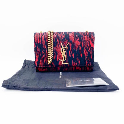 Saint Laurent Monogram Kate Crossbody Small Metallic Black Leather Shoulder Bag - photo 3