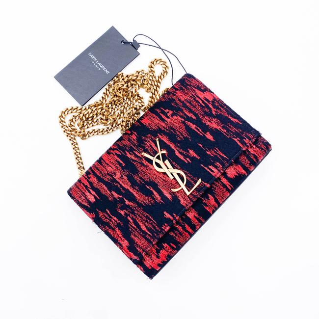 Saint Laurent Monogram Kate Crossbody Small Metallic Black Leather Shoulder Bag - photo 9
