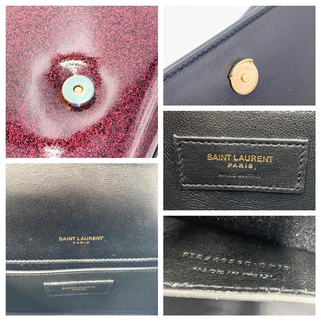Saint Laurent Monogram Kate Crossbody Small Metallic Glitter Red Leather Shoulder Bag - photo 12