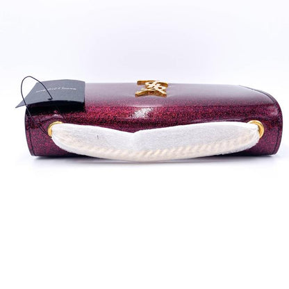 Saint Laurent Monogram Kate Crossbody Small Metallic Glitter Red Leather Shoulder Bag - photo 7