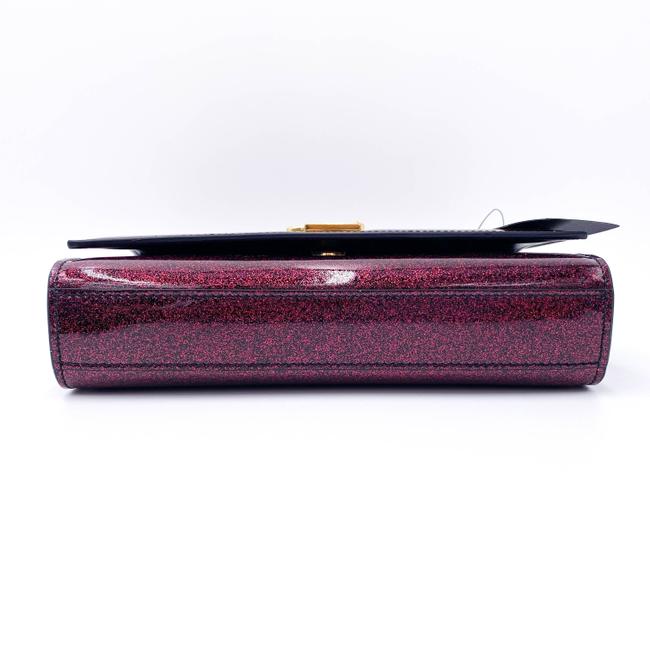 Saint Laurent Monogram Kate Crossbody Small Metallic Glitter Red Leather Shoulder Bag - photo 9
