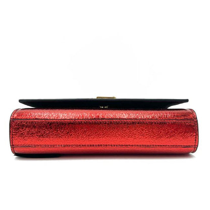 Saint Laurent Monogram Kate Crossbody Small Metallic Red Leather Shoulder Bag - photo 8