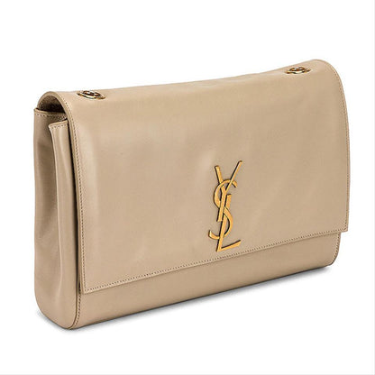 Saint Laurent Monogram Kate Crossbody Soft Medium Reversible Ysl Monogram Beige Leather Shoulder Bag - photo 3