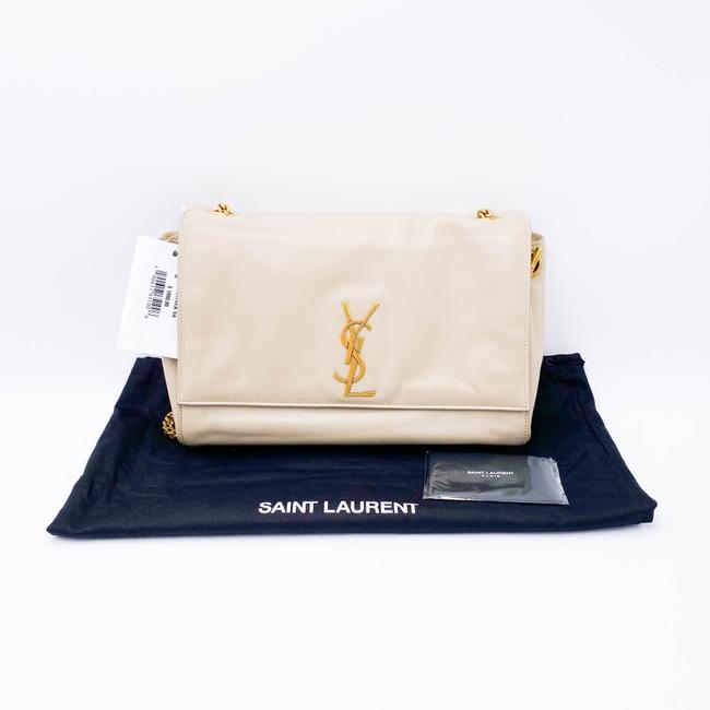 Saint Laurent Monogram Kate Crossbody Soft Medium Reversible Ysl Monogram Beige Leather Shoulder Bag - image 5