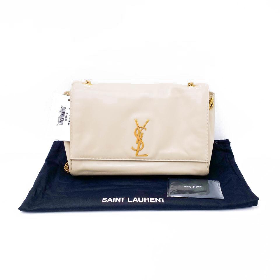 Saint Laurent Monogram Kate Crossbody Soft Medium Reversible Ysl Monogram Beige Leather Shoulder Bag - image 5