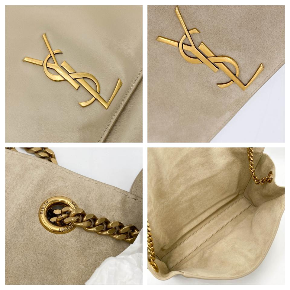 Saint Laurent Monogram Kate Crossbody Soft Medium Reversible Ysl Monogram Beige Leather Shoulder Bag - image 9