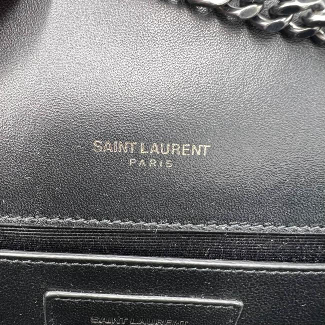 Saint Laurent Monogram Kate Embroidered Stars Small Satchel Bianco Blue Canvas Shoulder Bag - image 11