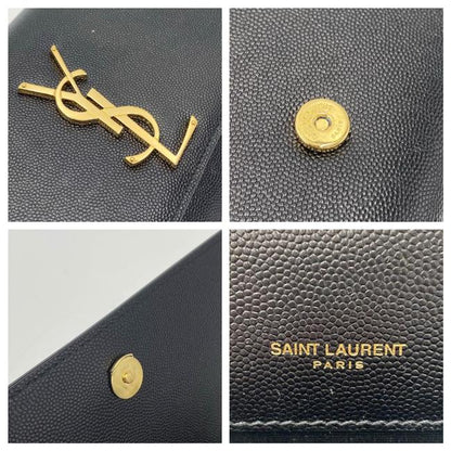 Saint Laurent Monogram Kate Ghw Grain De Poudre Small Satchel Black Leather Shoulder Bag - image 12