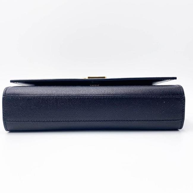 Saint Laurent Monogram Kate Ghw Grain De Poudre Small Satchel Black Leather Shoulder Bag - image 8