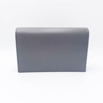Saint Laurent Monogram Kate Grain De Poudre Small Classic Tassel Grey Leather Shoulder Bag - photo 6