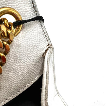Saint Laurent Monogram Kate Grain De Poudre Small White Leather Satchel - photo 11