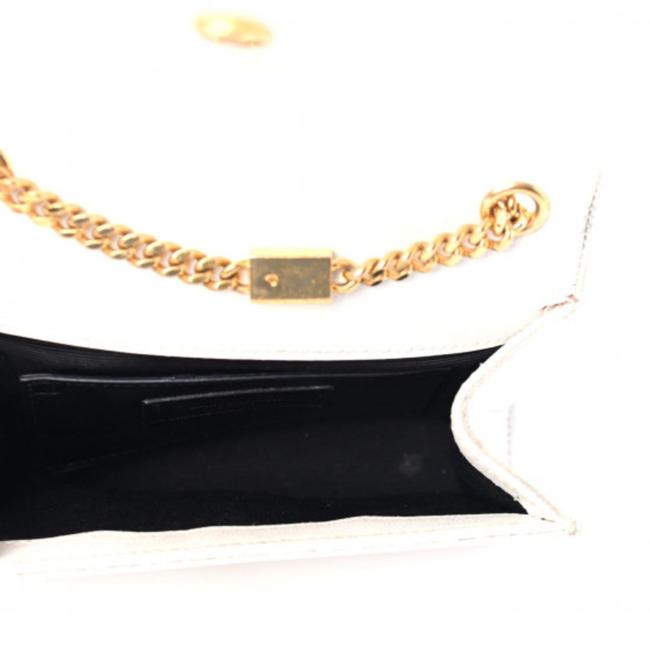 Saint Laurent Monogram Kate Grain De Poudre Small White Leather Satchel - photo 4