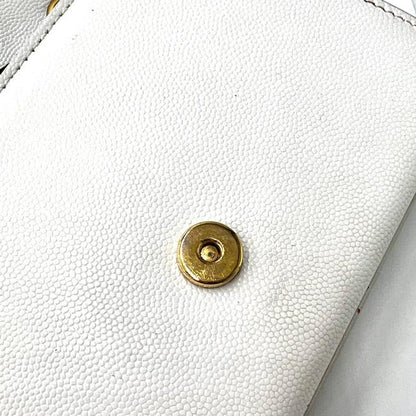 Saint Laurent Monogram Kate Grain De Poudre Small White Leather Satchel - photo 7