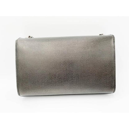 Saint Laurent Monogram Kate Medium Metallic Black Leather Shoulder Bag - image 4