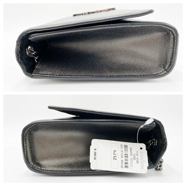 Saint Laurent Monogram Kate Medium Metallic Black Leather Shoulder Bag - image 5