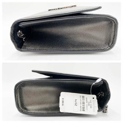 Saint Laurent Monogram Kate Medium Metallic Black Leather Shoulder Bag - image 5