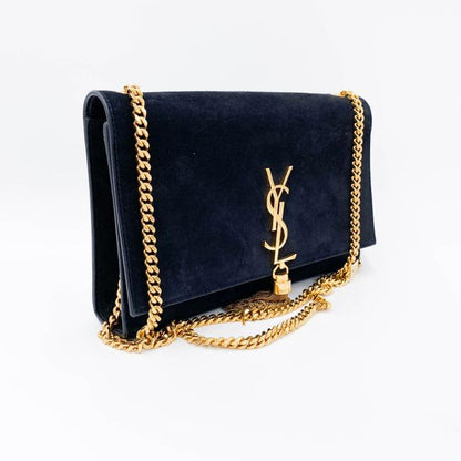 Saint Laurent Monogram Kate Medium Tassel Black Suede Leather Shoulder Bag - photo 3