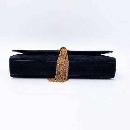 Saint Laurent Monogram Kate Medium Tassel Black Suede Leather Shoulder Bag - photo 5